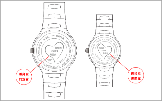 私人婚禮禮品手表定制--【深圳手表廠家】
